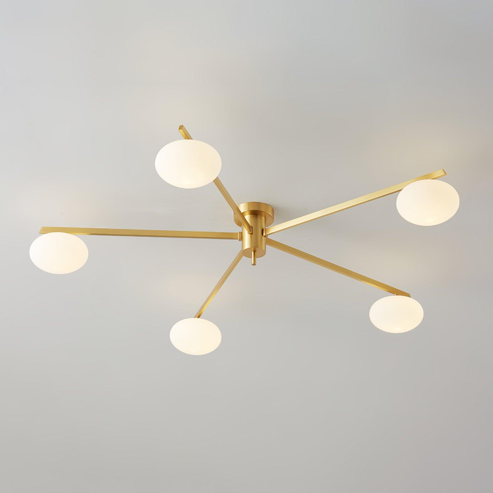 Brass Halo Chandelier