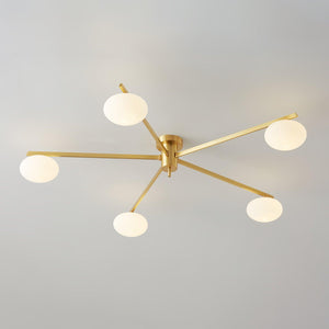 Brass Halo Chandelier