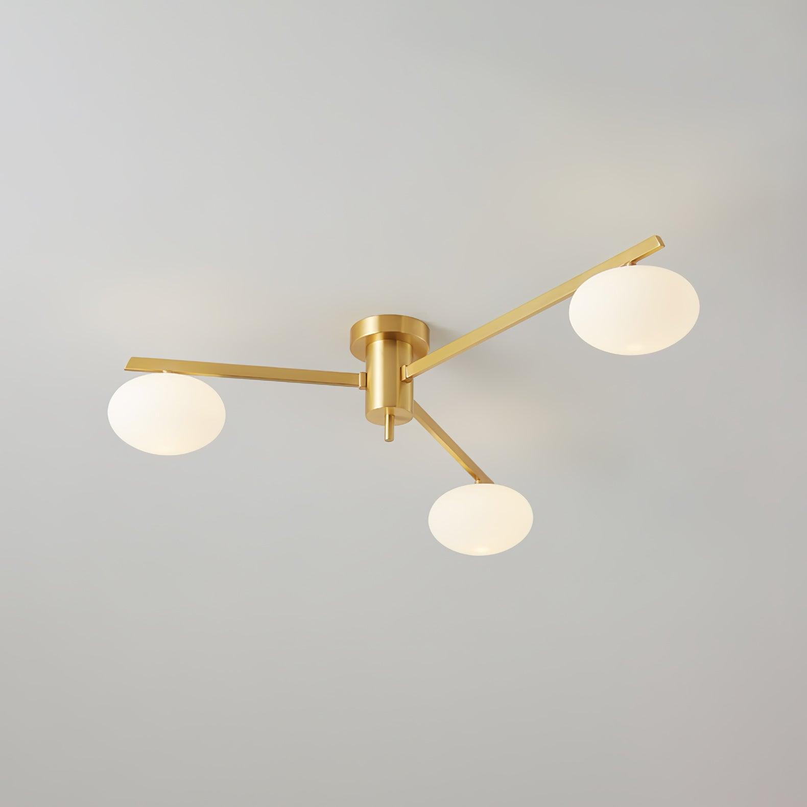 Brass Halo Chandelier
