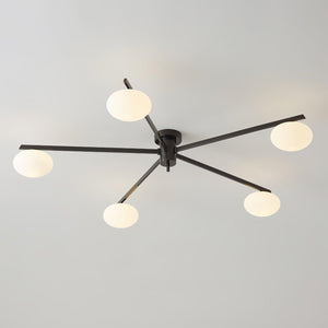 Brass Halo Chandelier