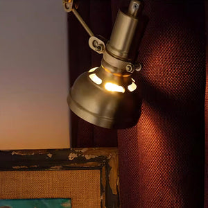 Walnut Swing Arm Lamp