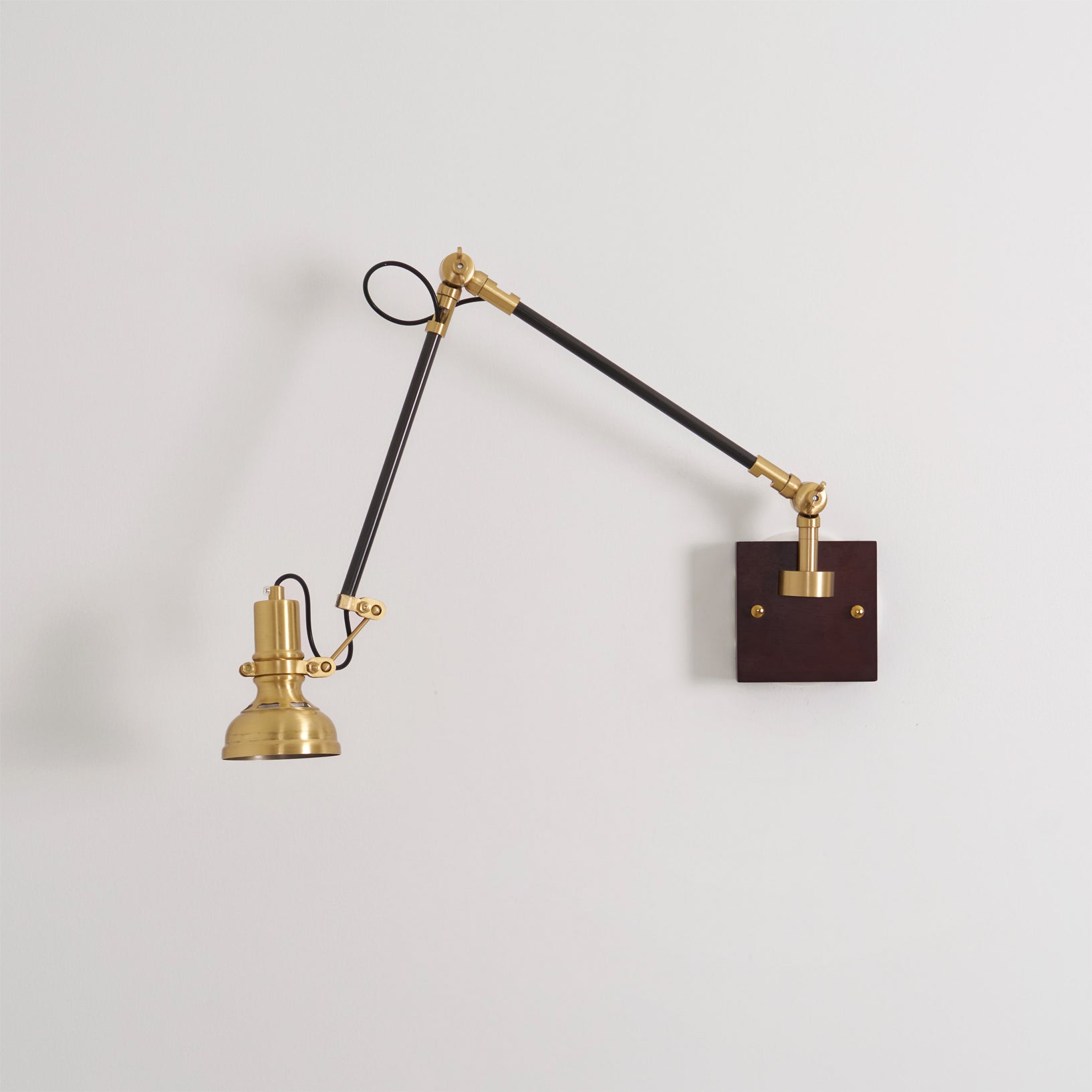 Walnut Swing Arm Lamp