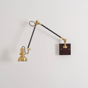 Walnut Swing Arm Lamp