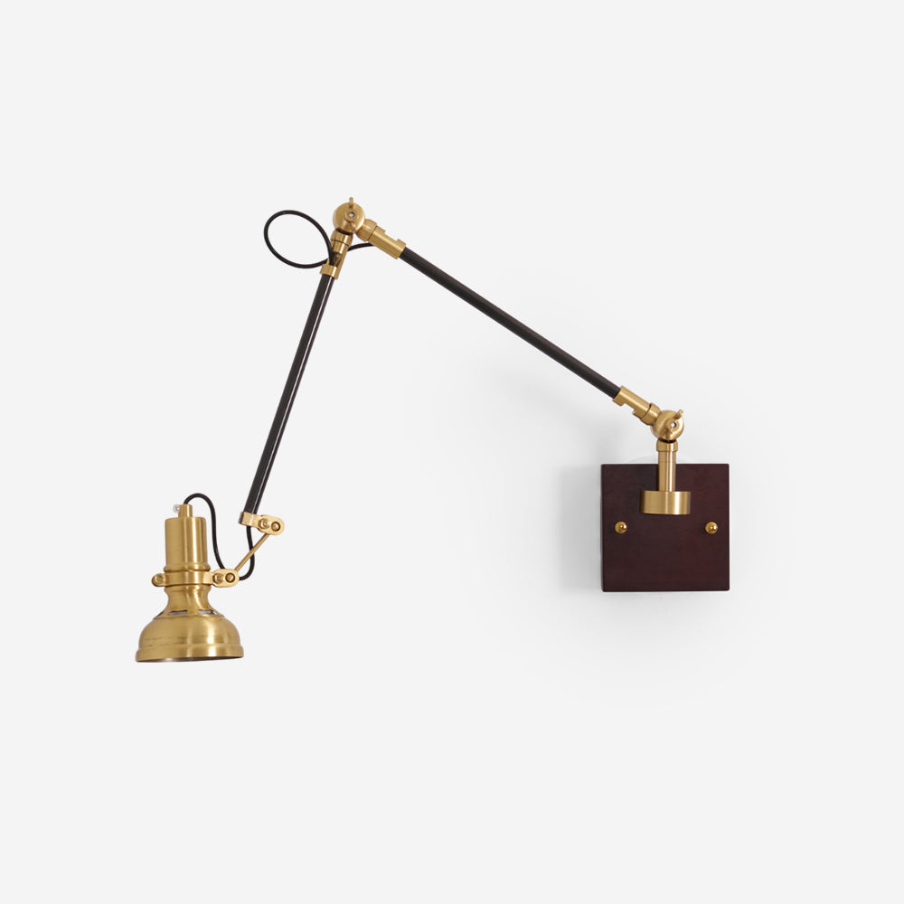 Walnut Swing Arm Lamp