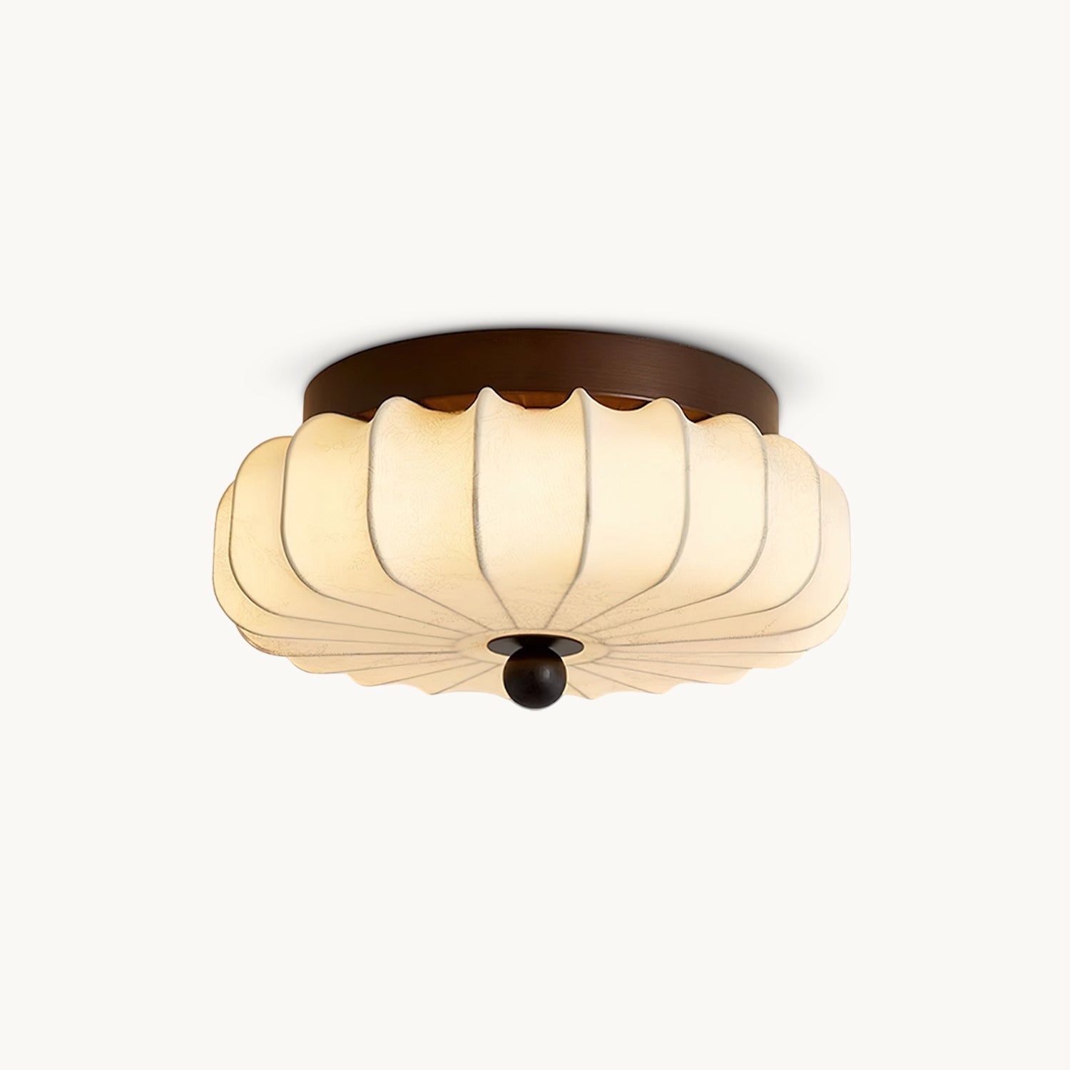 Pleated Fabric Flush Light