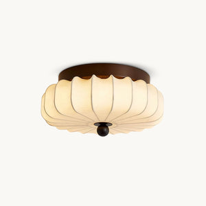 Pleated Fabric Flush Light