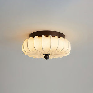 Pleated Fabric Flush Light