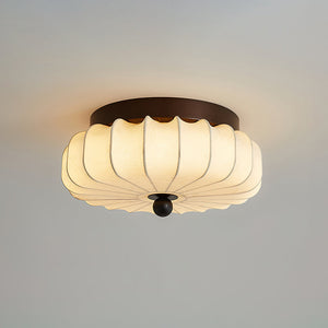 Pleated Fabric Flush Light
