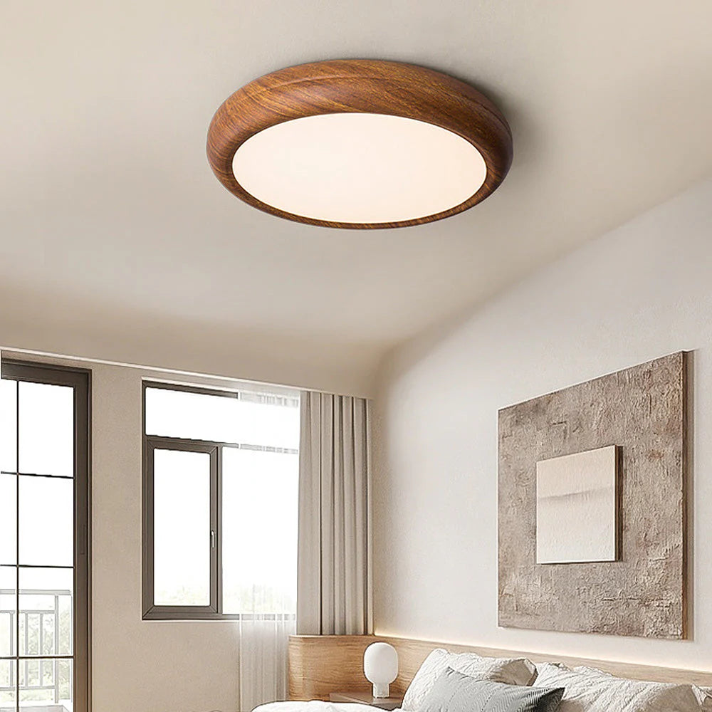 Walnut Grain Flush Light