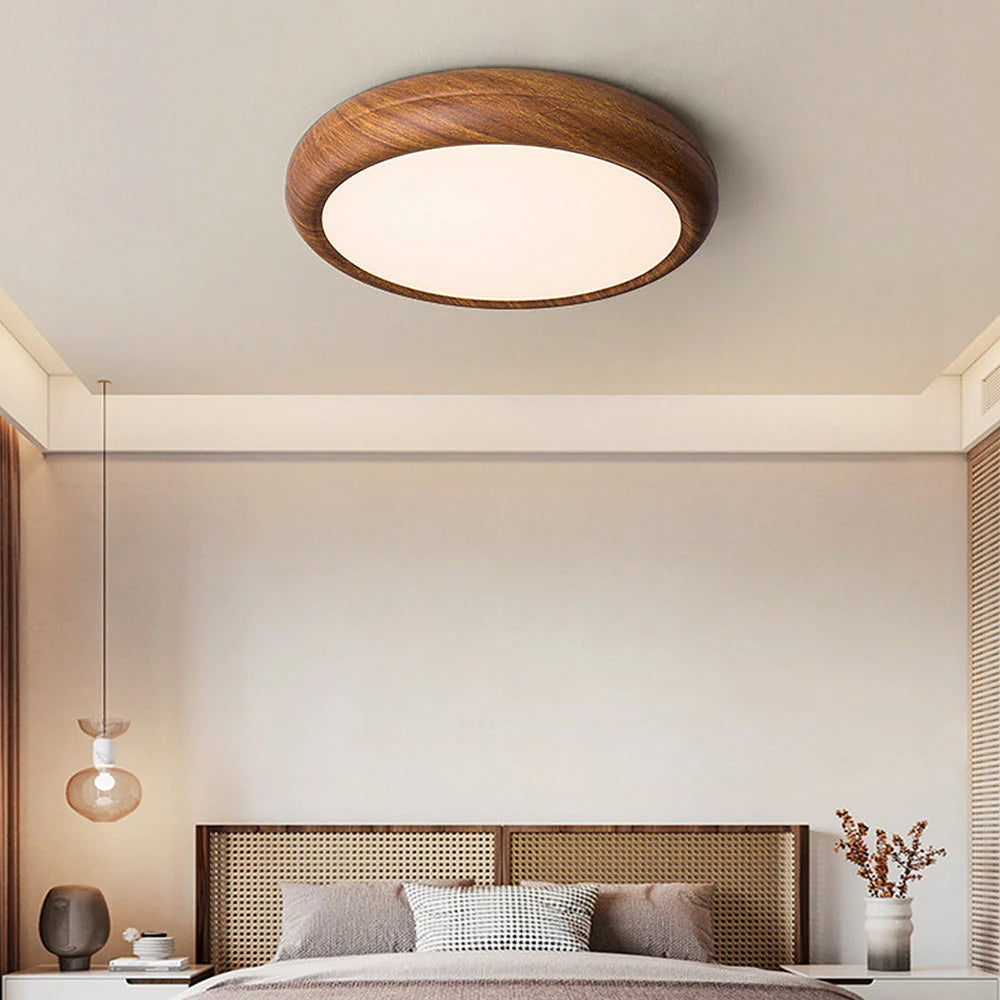 Walnut Grain Flush Light