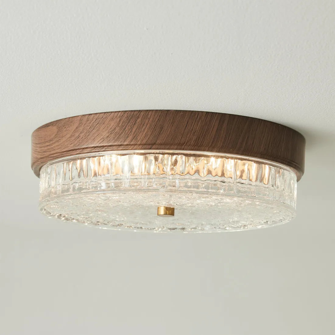 Walnut Glow Flush Mount