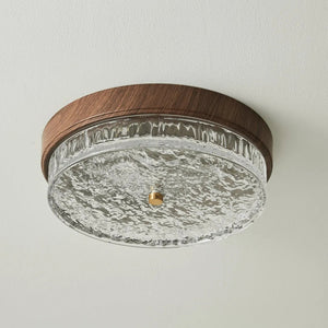 Walnut Glow Flush Mount