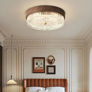 Walnut Glow Flush Mount