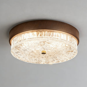 Walnut Glow Flush Mount
