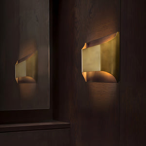 Curved Brass Sconce