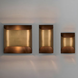 Curved Brass Sconce