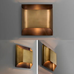 Curved Brass Sconce
