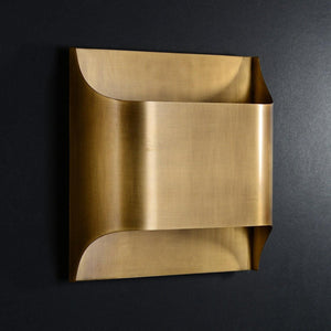 Curved Brass Sconce
