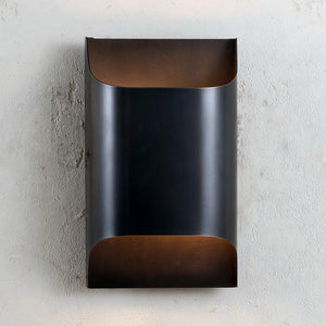 Curved Brass Sconce