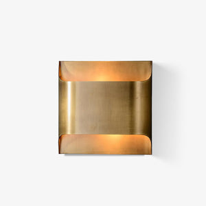 Curved Brass Sconce
