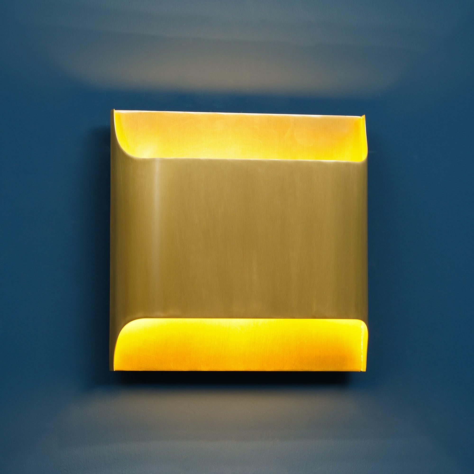 Curved Brass Sconce