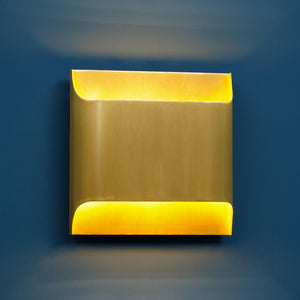 Curved Brass Sconce