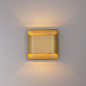 Curved Brass Sconce
