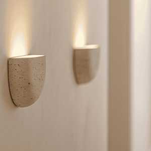 Travertine Bowl Sconce