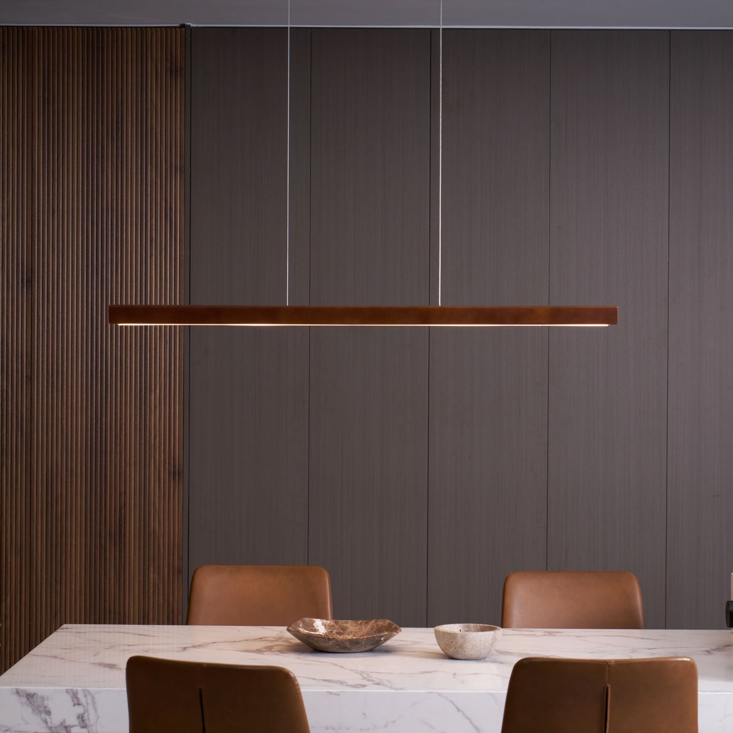 Linear Timber Pendant