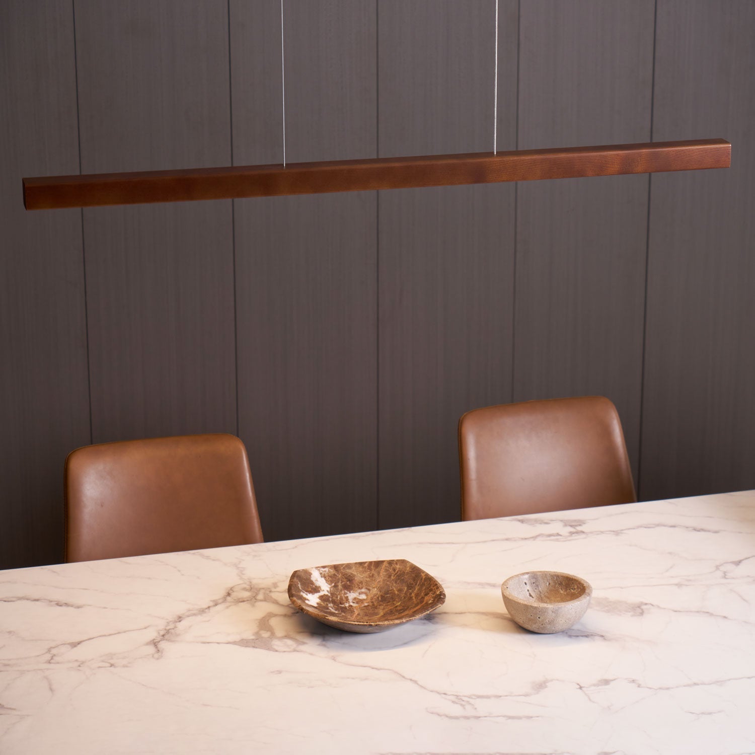 Linear Timber Pendant