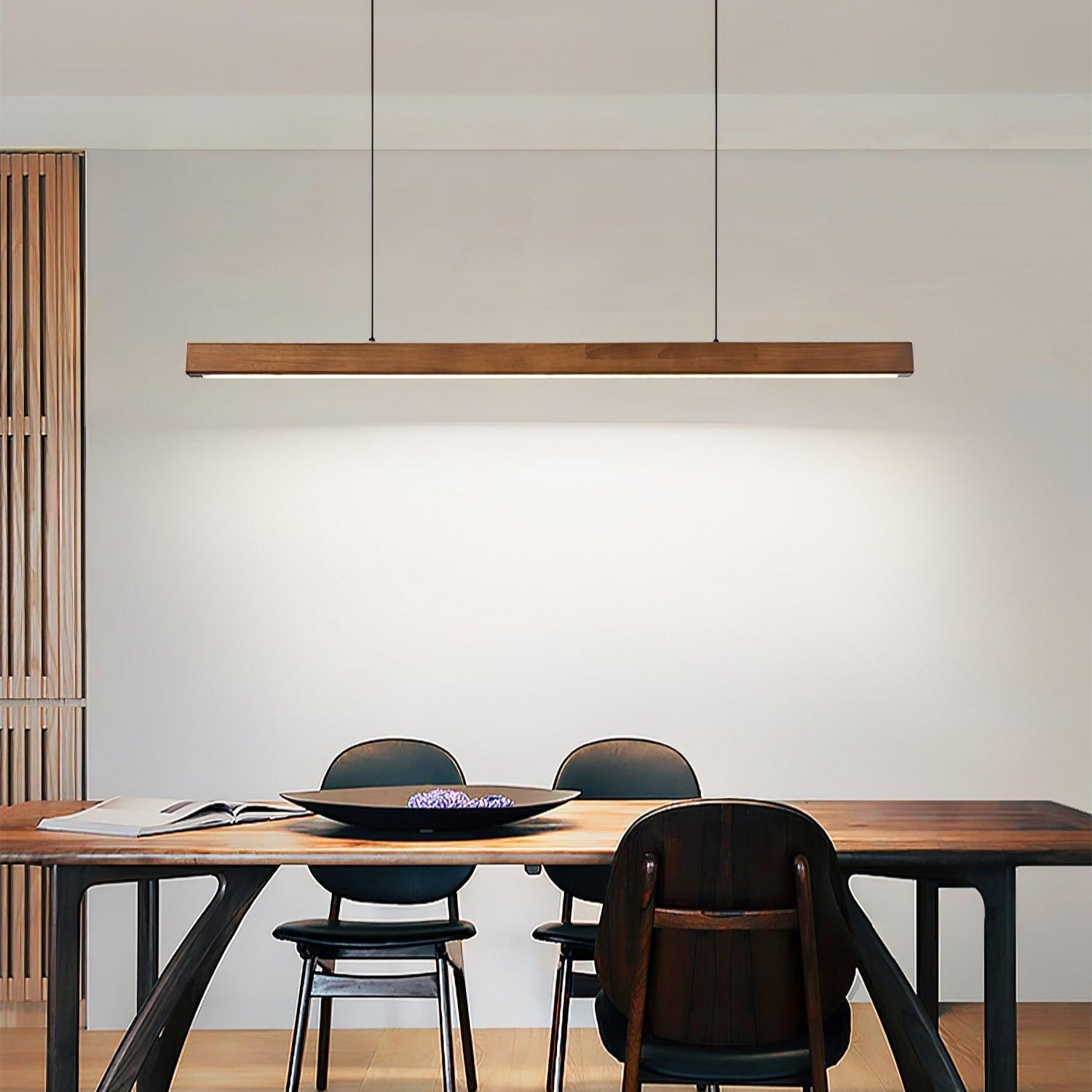 Linear Timber Pendant