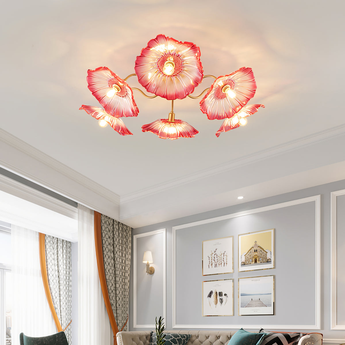 Lotus Bloom Ceiling Light