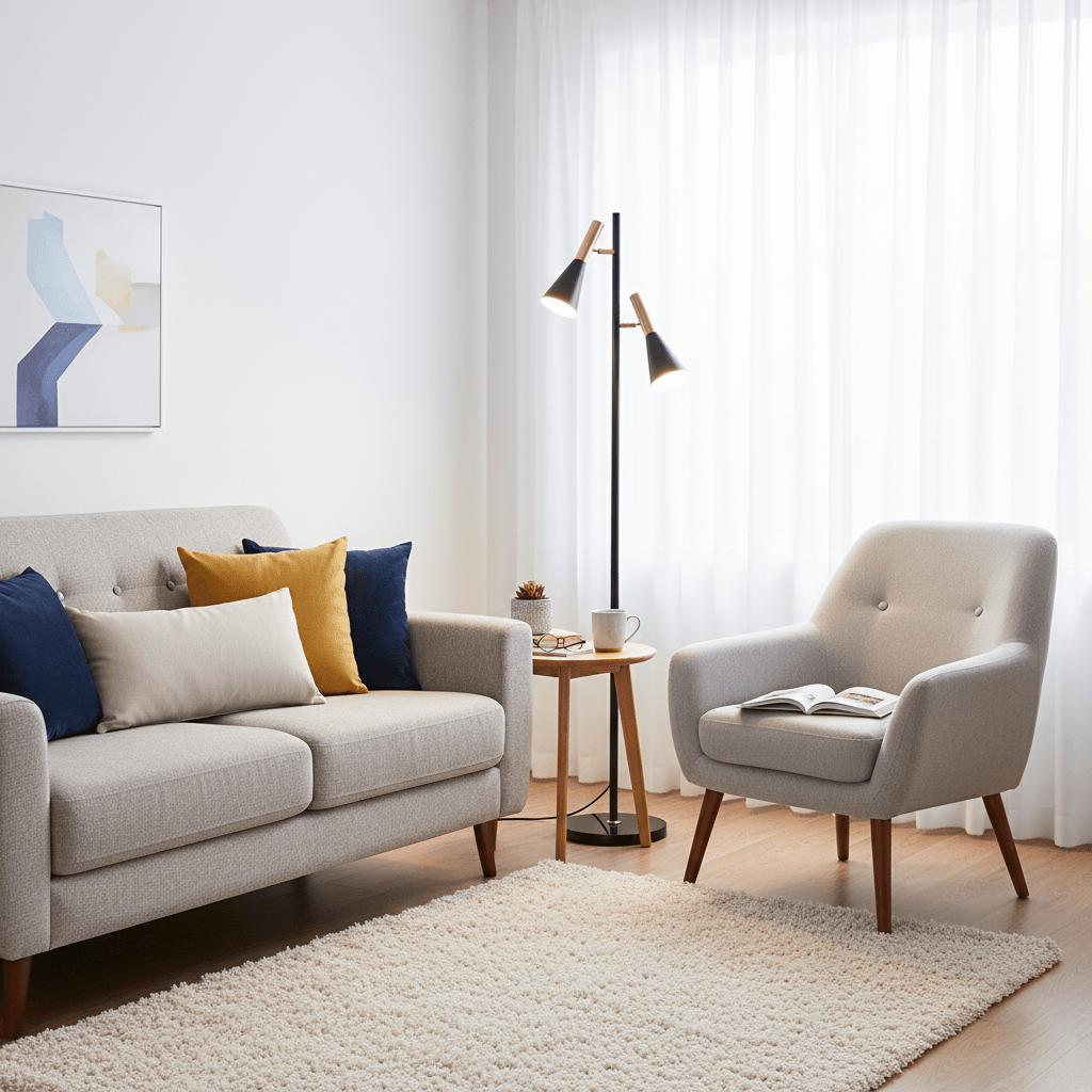Twin Cone Marble Lamp