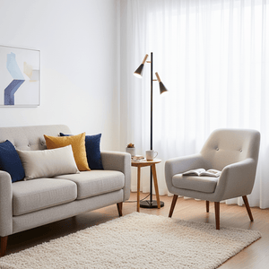 Twin Cone Marble Lamp