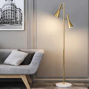 Twin Cone Marble Lamp