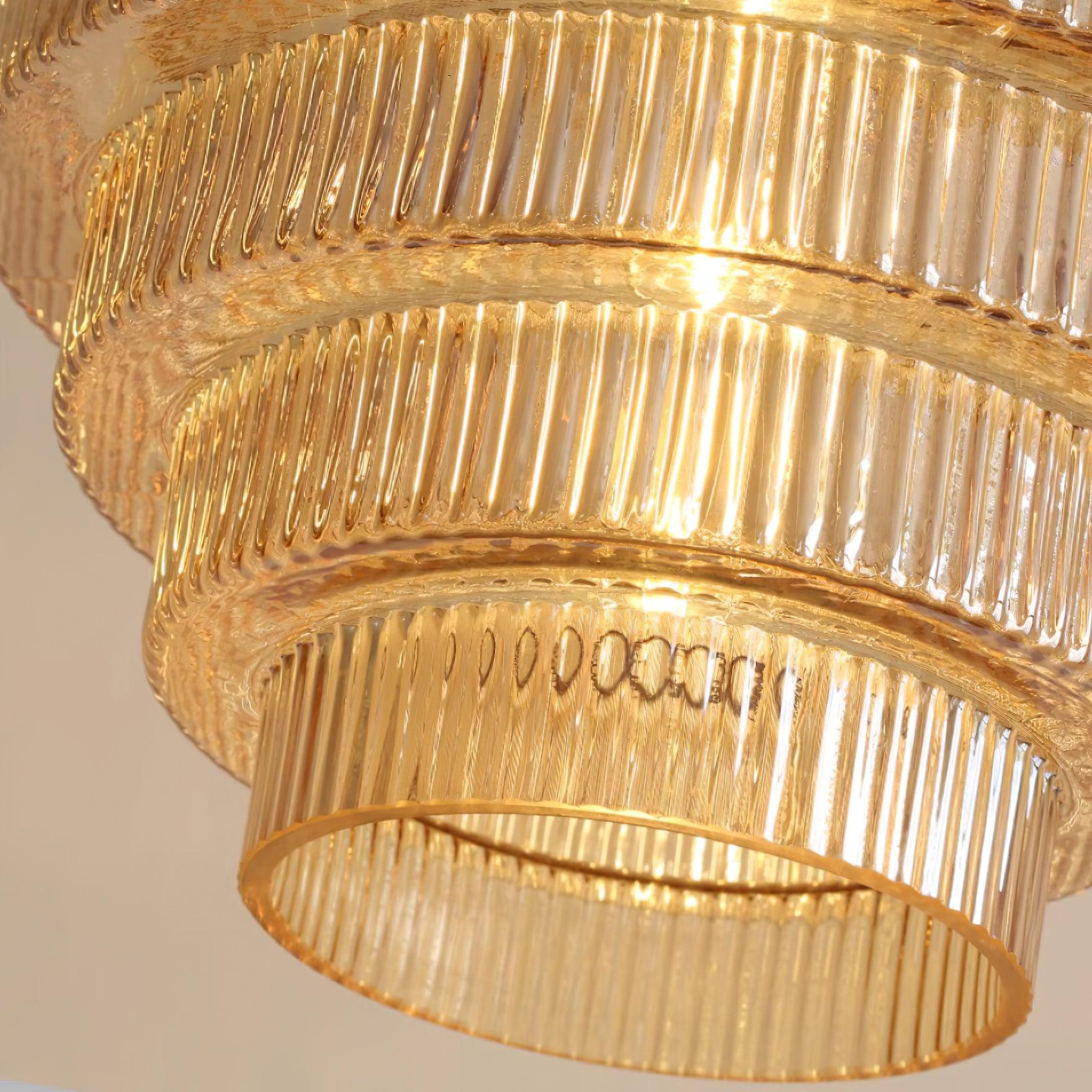Tiered Ribbed Pendant