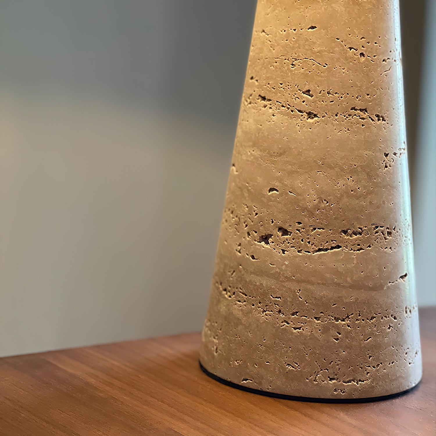 Travertine Cone Lamp