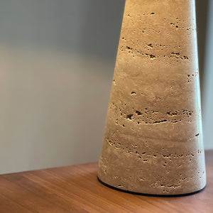 Travertine Cone Lamp