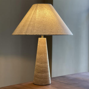 Travertine Cone Lamp