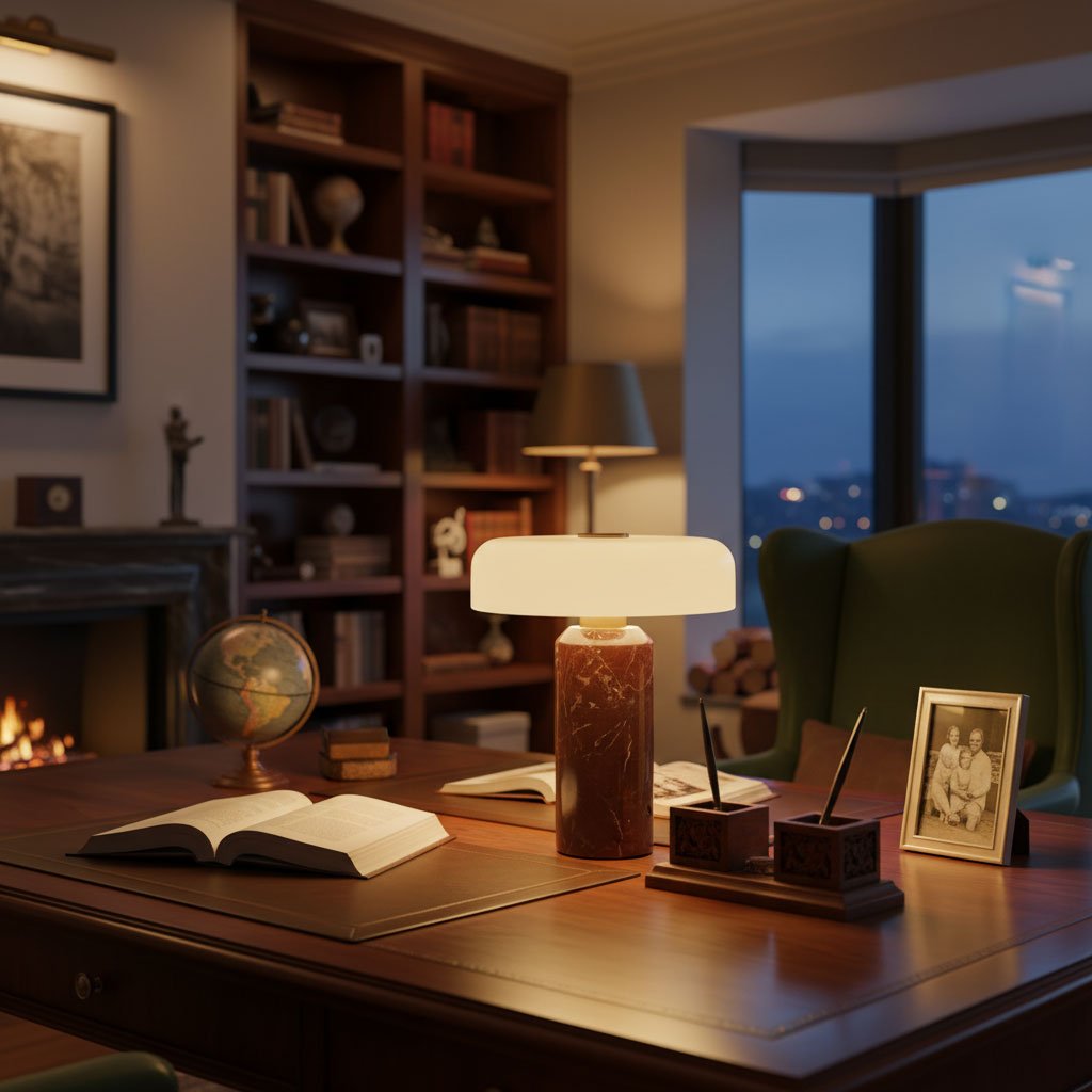 Marble Cylinder Lamp
