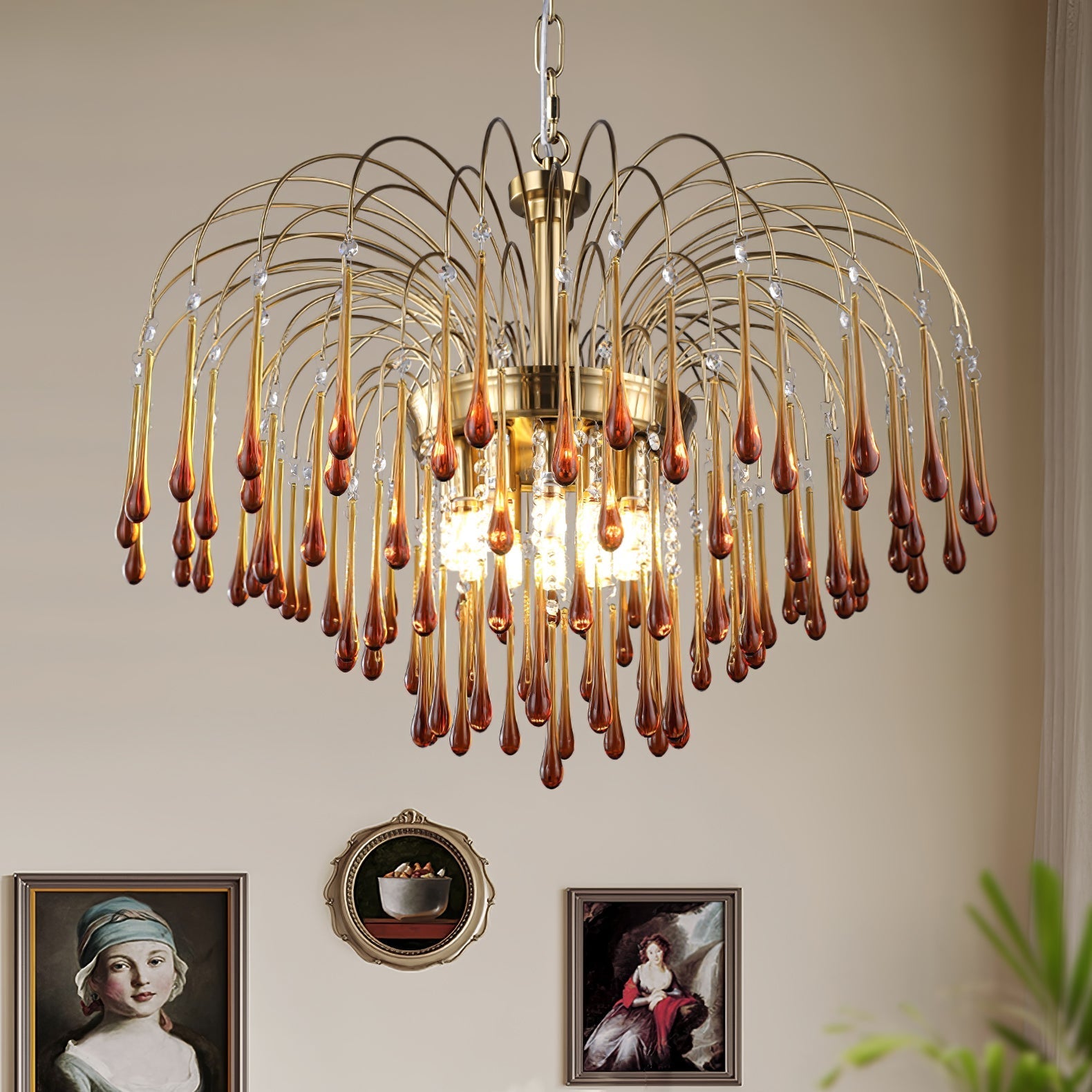 Cascade Glass Chandelier