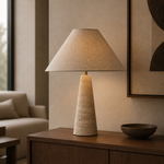 Travertine Cone Lamp