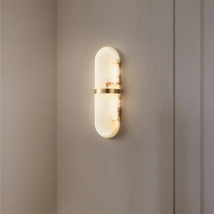 Alabaster Capsule Sconce