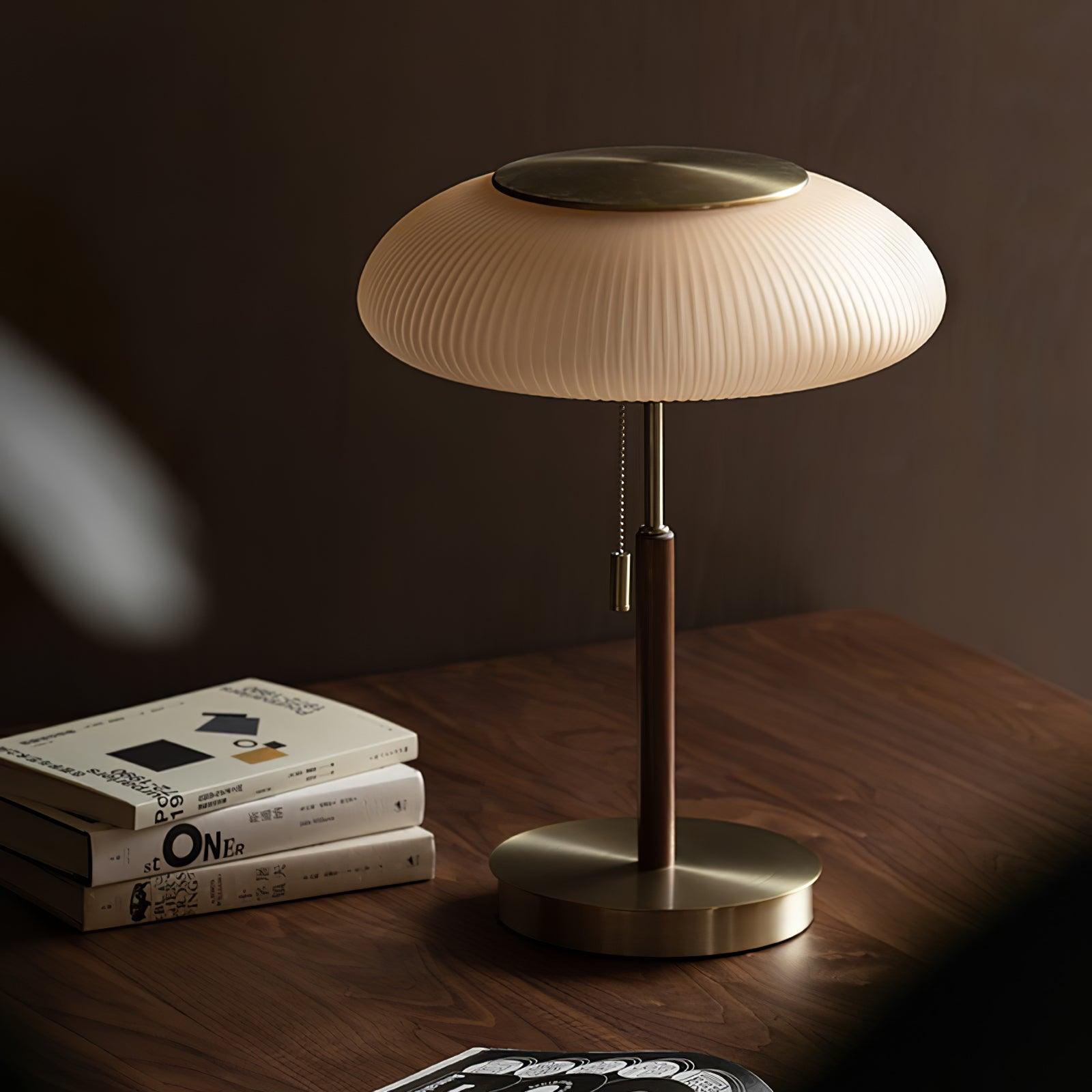 Fluted Glass Table Lamp