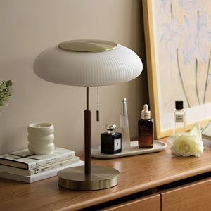 Fluted Glass Table Lamp