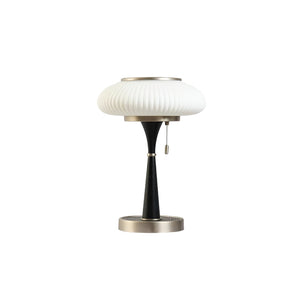 Ribbed Amber Glass Lamp