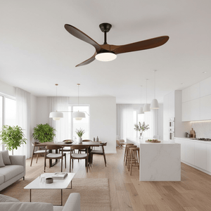 Curved Wood Fan Light