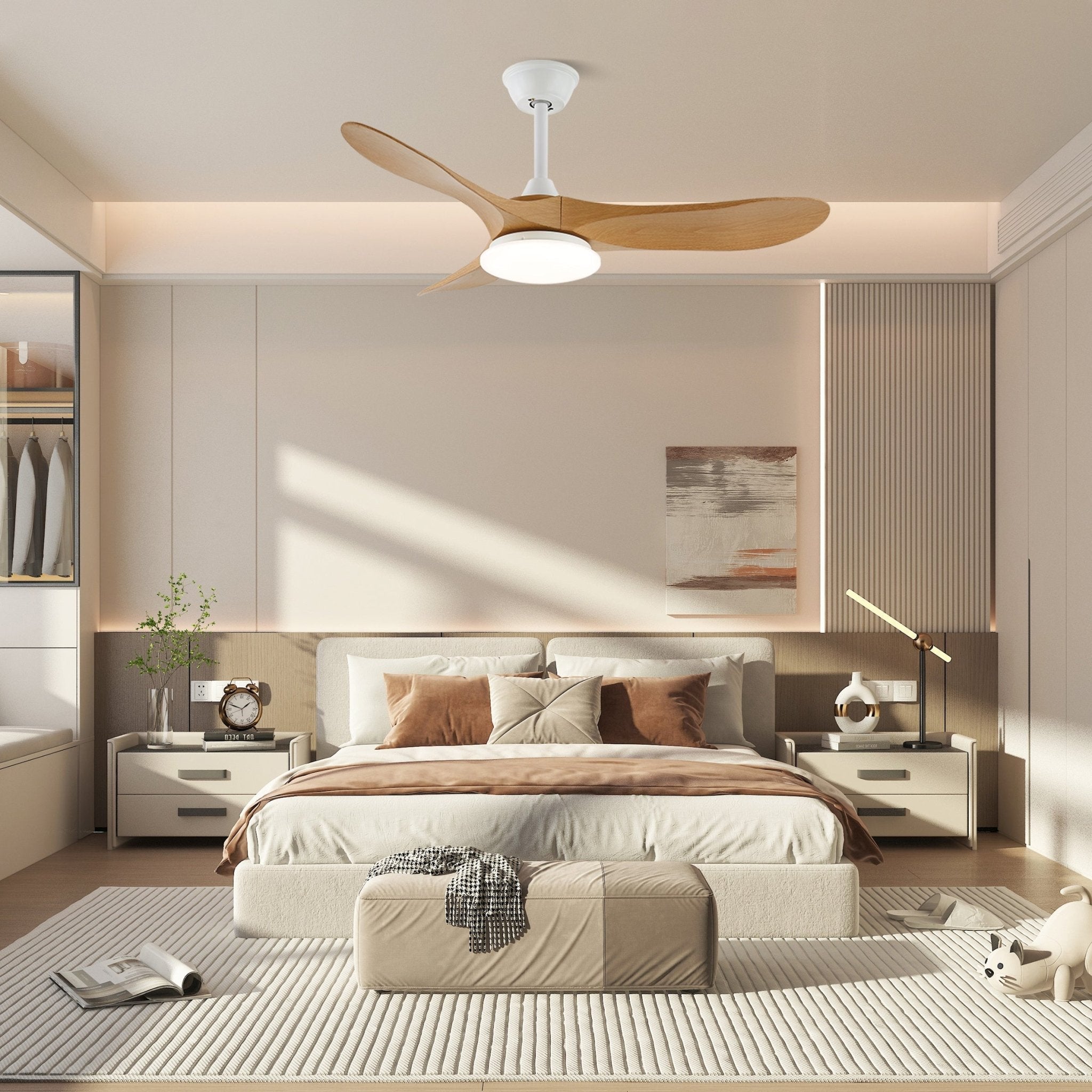 Curved Wood Fan Light