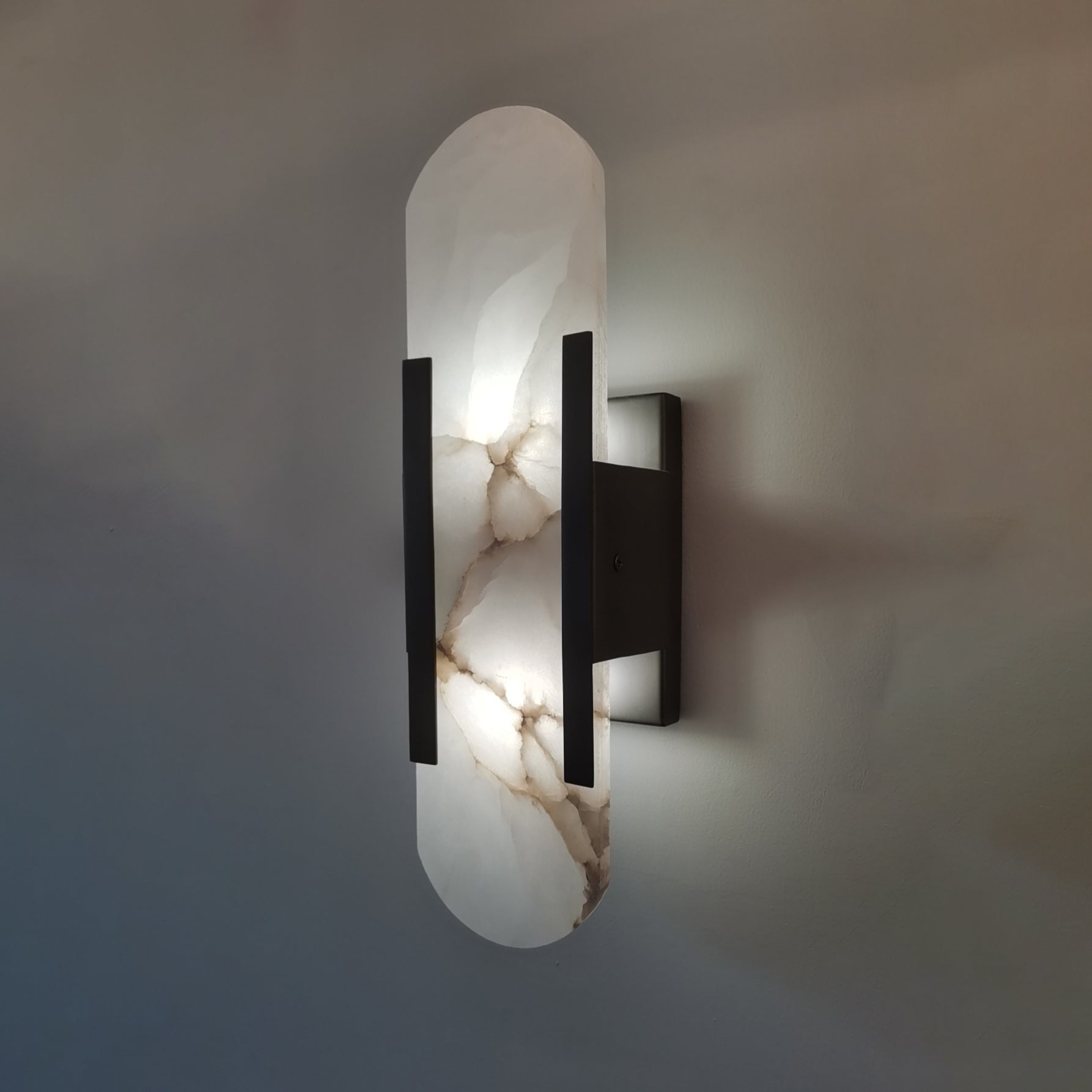Alabaster Column Sconce