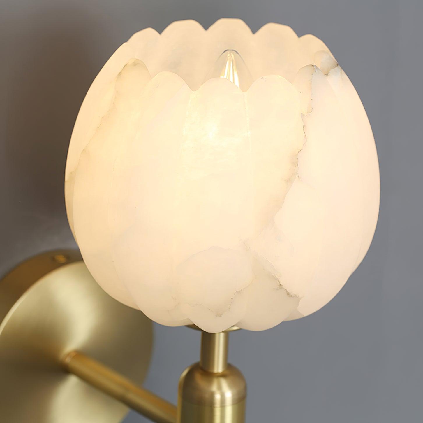 Alabaster Petal Sconce